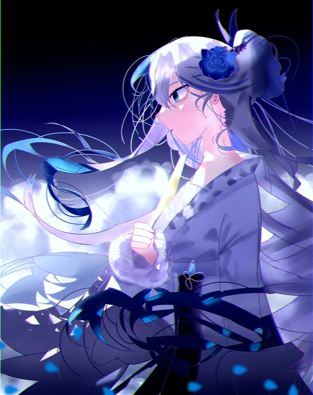 Moonlit character illustration