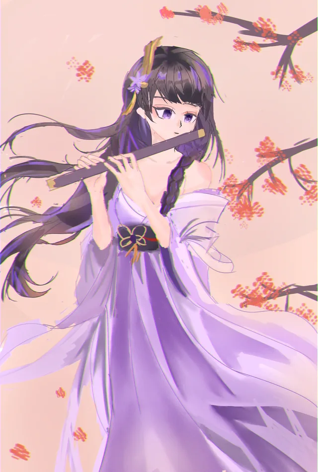 Purple character portrait